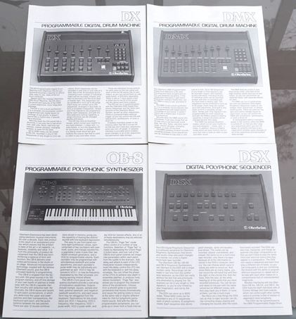 Oberheim-Performance System OB8 etc leaflets